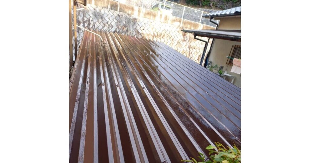車庫屋根トップコート